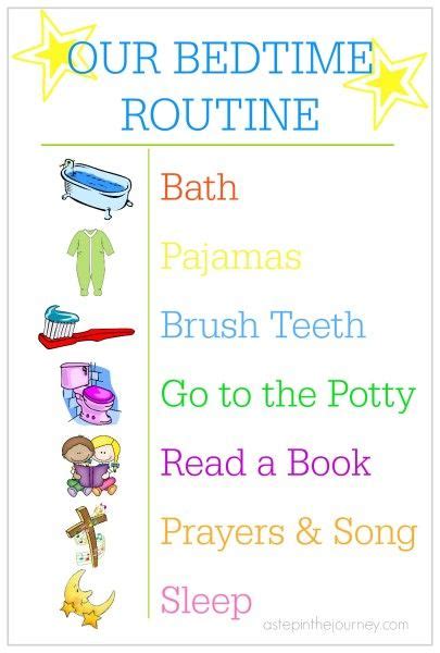 Creating A Bedtime Routine Bedtime Routine Chart