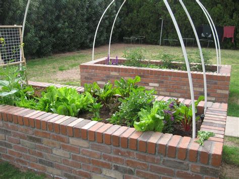 Brick Raised Bed Vegetable Garden Vegetable Garden Raised Beds