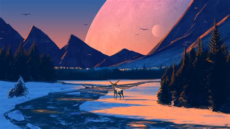 Fantasy Deer Hd Wallpaper Background Image 2560x1440