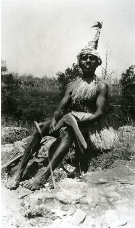 Cherbourg Memory Man With Boomerang At Barambah Aboriginal Settlement