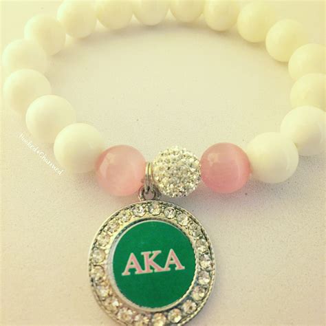 Alpha Kappa Alpha Sorority Bracelet Pretty Girls With Etsy Sorority