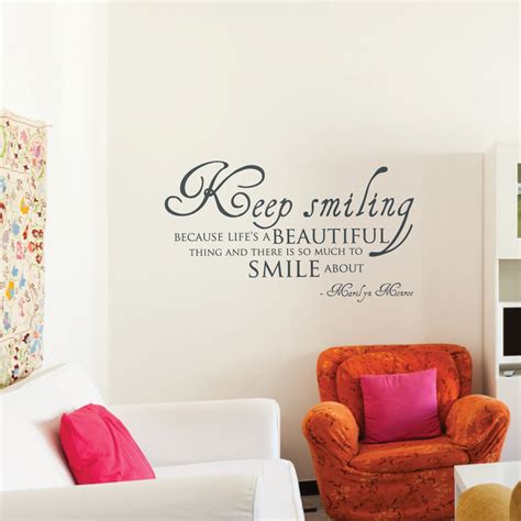 Keep Smiling Marilyn Monroe Wall Sticker By Wallboss Wallboss Wall