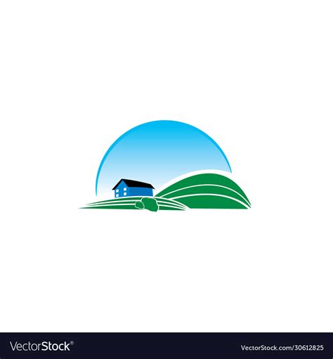 Farming Logo Design Template Royalty Free Vector Image