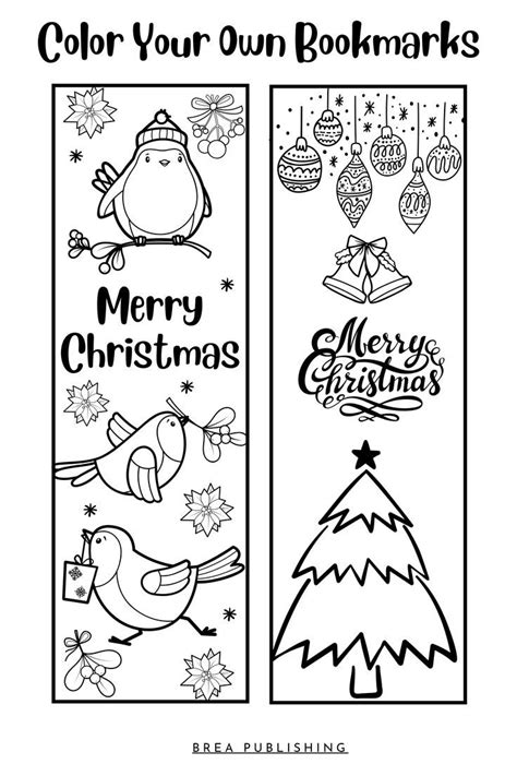 Colorful Christmas Bookmarks For Kids