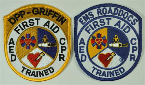 Customized First Aid Aed Cpr Trained Patch 100 Pack
