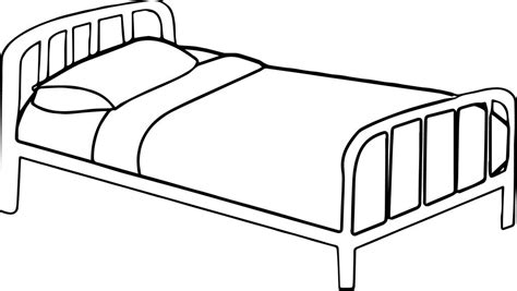 Cartoon Bed Drawing Sketch Coloring Page