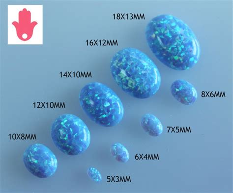 5x3mm Opal Oval Cabochons Flat Back Blue Lab Opal Gemstone Etsy