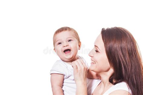 Mother And Baby Smiling Stock Image Image Of Mother 118821603