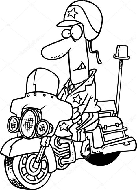 Cartoon Police Motorcycle — Stock Vector © Ronleishman 13917828