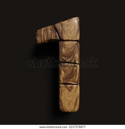 Wood Block Number 1 3d Render Stock Illustration 2227378877 Shutterstock
