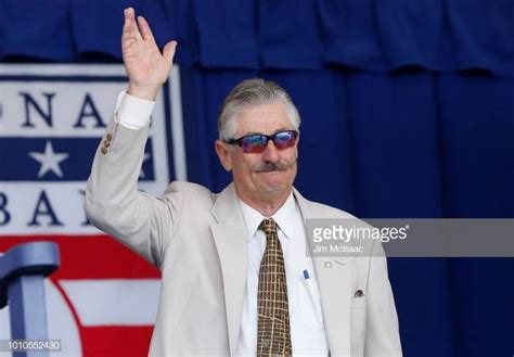 Hall Of Famer Rollie Fingers Is Introduced At Clark Sports Center During The Baseball Hall Of