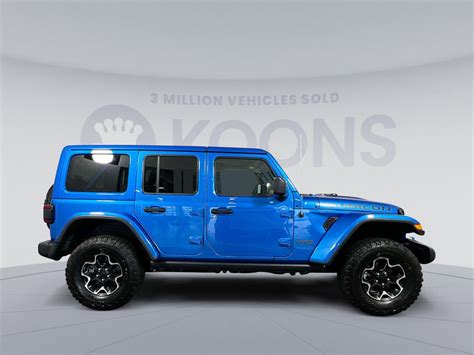 2022 Jeep Wrangler 4xe Unlimited Rubicon 1317 Miles Hydro Blue