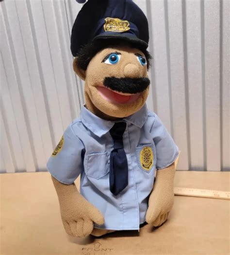 Police Officer Cop Hand Puppet Mustache Melissa And Doug Wo Stick