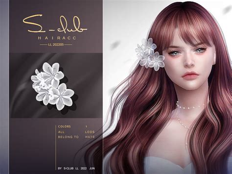 Ts4 Clothing Accesories Sims 4 Flowers In Hair Sims