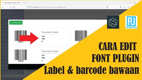 Cara Edit Ukuran Font Pada Plugin Label Barcode Bawaan SLiMS 9 Bulian