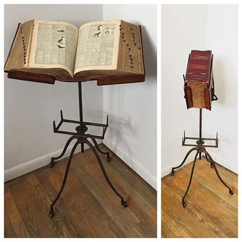 Antique Book Stand With Dictionary Victorian Era Brass And Antique