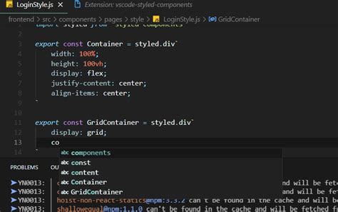 Visual Studio Code Intellisense Not Working With Styled Components