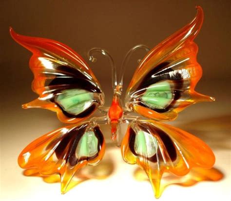 Butterfly Gem Hand Blown Glass Figurine Glass Gallery