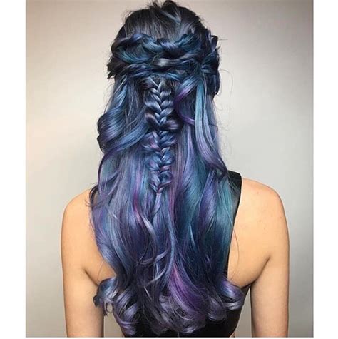 This cute little look just goes to and another classic little example of how you can do these blue and purple hair looks even when you have super short hair, this pixie style is not only. Gorgeous blue and metallic purple hair color and exquisite ...