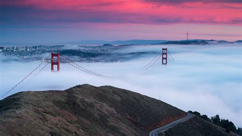 Golden Gate Bridge In The Fog Wallpaper Backiee