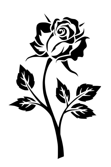 Printable Rose Stencil - Printable Word Searches