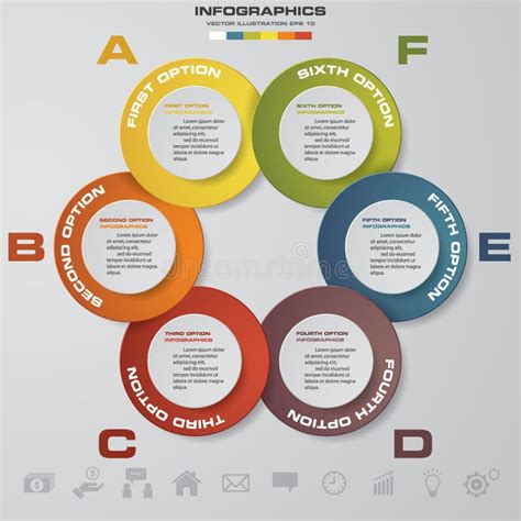 Simpleandeditable 6 Steps Chart Diagrams Templategraphic Or Website Layout Stock Vector