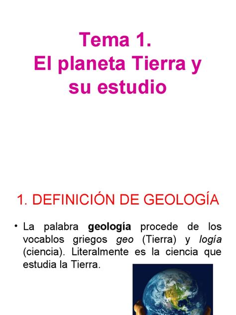 Tema 1 El Planeta Tierra Y Su Estudio Pdf Estructura De La Tierra