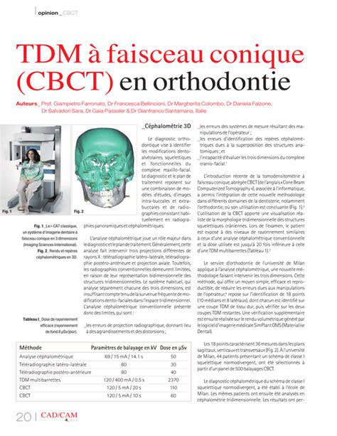 TDM à faisceau conique CBCT en orthodontie