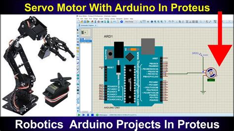 Servo Motor With Arduino In Proteus । Servo Motor Robotics Projects