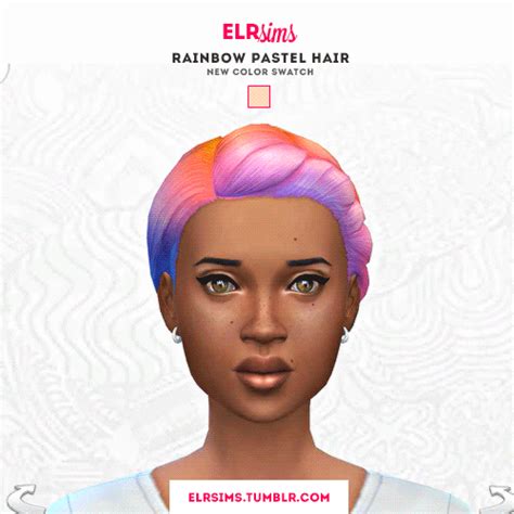 My Sims 4 Blog Rainbow Pastel Hair By Elrsims