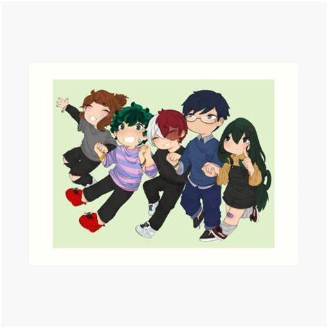 Deku Squad Art Prints Redbubble