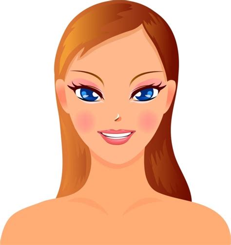 Woman Face Portrait Half Naked Style Colored Drawing Vectors Graphic