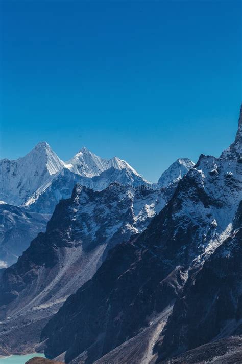 Snowy Mountains Of The Himalayas Stock Photo Image Of Everest