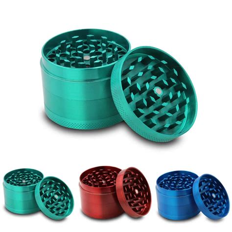 high quality 4 layer aluminum herbal herb tobacco grinder smoke grinders stainless steel pollen