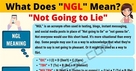 607 meaning itu sendiri memiliki beberapa arti yang mungkin kita bisa sadari. NGL Meaning: What Does NGL Mean? Useful Text Conversations ...