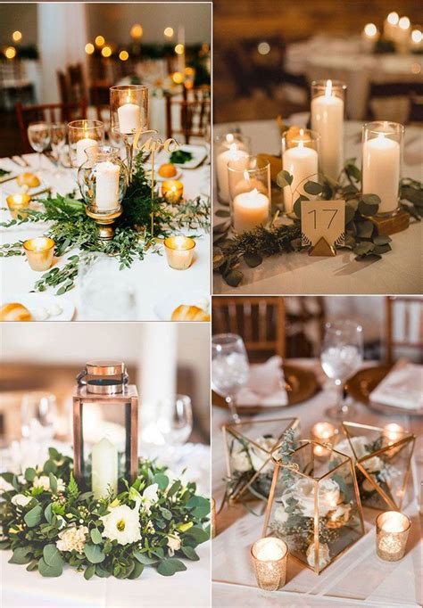 Romantic Greenery Wedding Centerpieces Wedding Decor Flowers