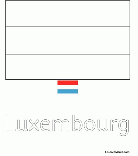 Colorear Luxemburgo Luxembourg Banderas De Paises Dibujo Para