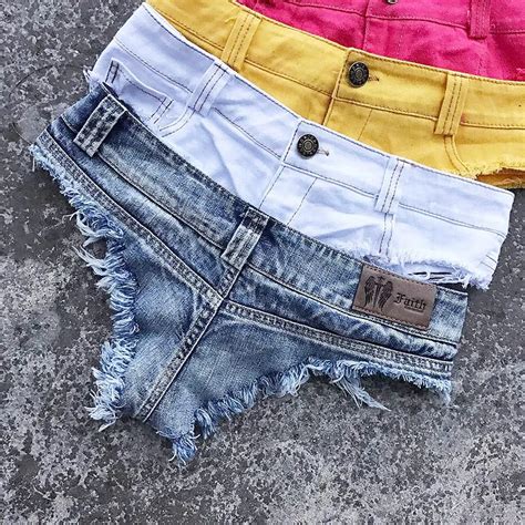 New Ultra Short Mini Low Waist Women Jeans Shorts Sexy Fashion Tight Jeans Beach Casual Pants