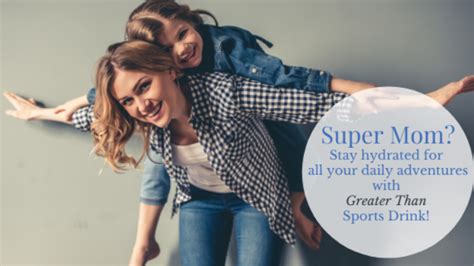 It will depend on how you feel emotionally, as well as your personal circumstances. GREATER THAN Sports Drink Is Delicious For Every Super Mom ...