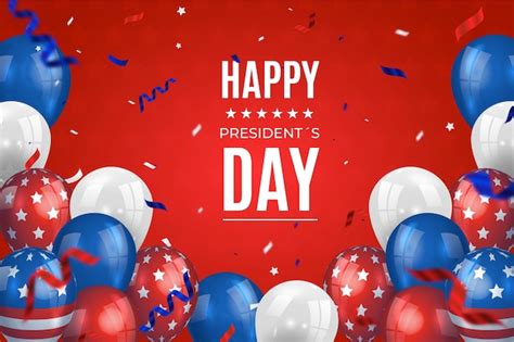 Premium Vector Realistic Presidents Day Background