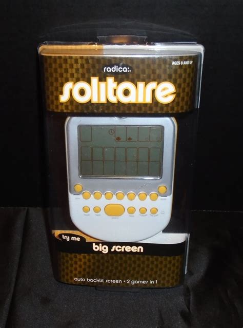 Mattel Big Screen Solitaire Handheld Electronic Game N0496 For Sale