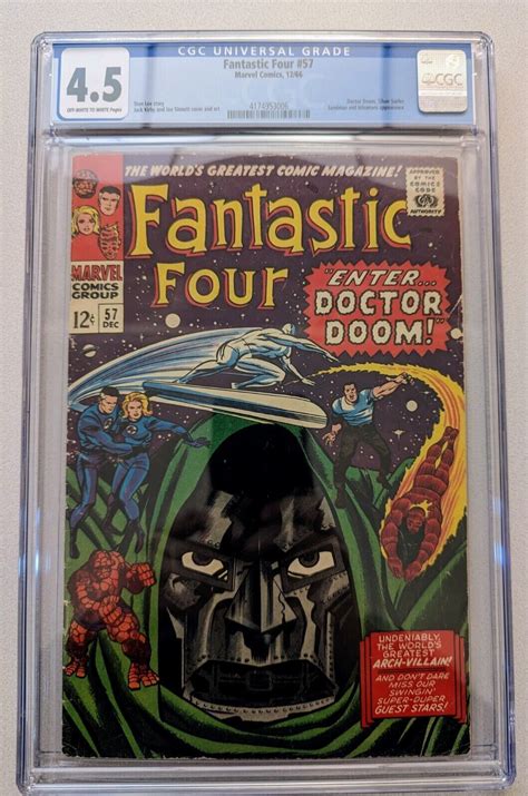 Fantastic Four 57 Cgc 45 Iconic Jack Kirby Dr Doom Cover Silver