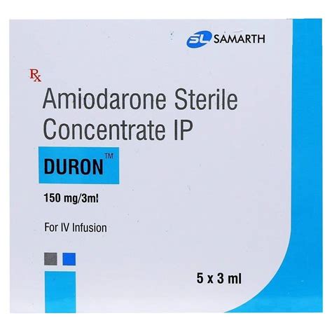 Duron 150mg 3ml Amiodarone Sterile Concentrate At Rs 56piece