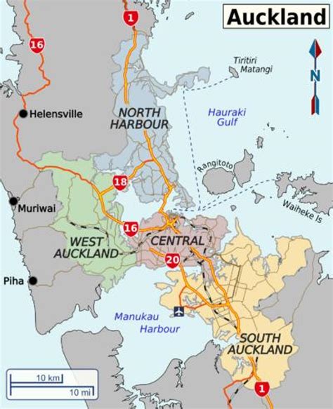 Auckland Bezirke Map Karte Von Auckland Bezirke Neuseeland