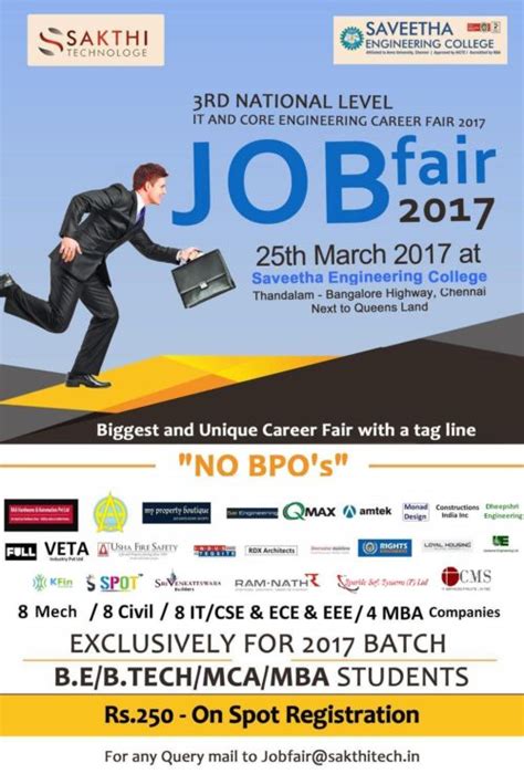 Why should you participate in this career fair? Mega National Level Job Fair For Freshers 2017 in Chennai ...