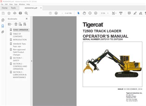 Tigercat T D Track Loader Operator S Manual Sn T T