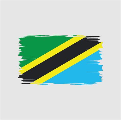 Flag Of Tanzania With Watercolor Brush Style 5168039 Vector Art At Vecteezy