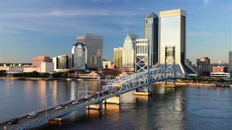 Jacksonville Florida Usa Downtown City Stock Footage Video 100
