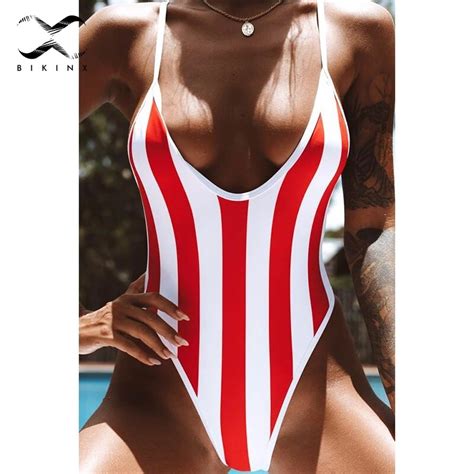 Bikinx Brazilian Micro Thong Bikini 2019 New Sexy One Piece Swimsuit Female Monokini String Push