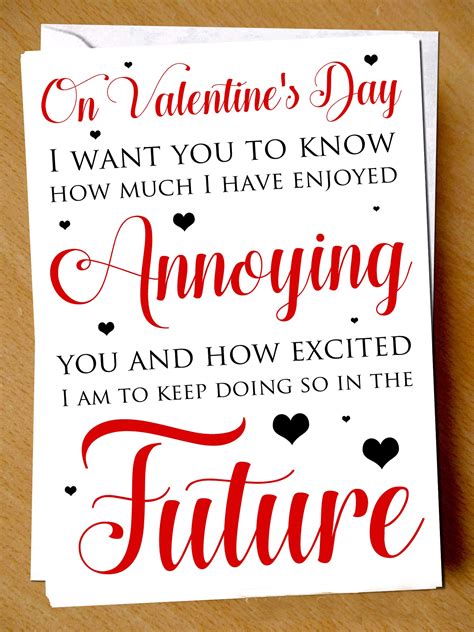 Funny Valentines Day Card ~ Love Annoying You ~ Husband Wife